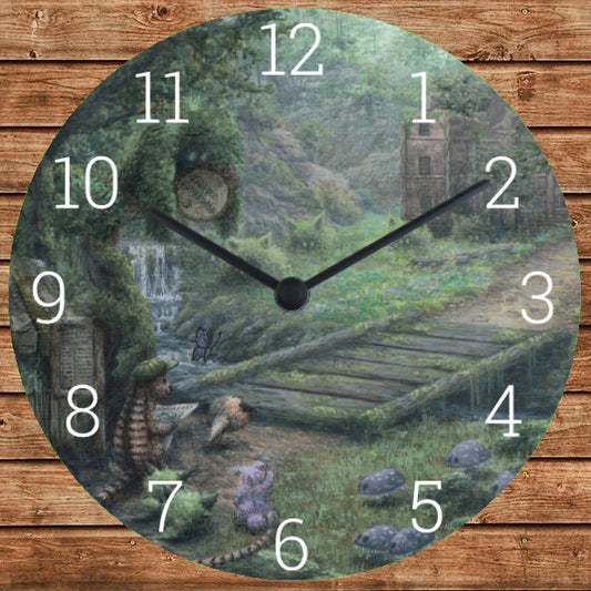 Mystical wall clock: hours of enchantment with my painting 'The map to the savior'