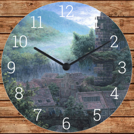 Mystical wall clock: hours of enchantment with my painting 'The peculiar parchment roll'