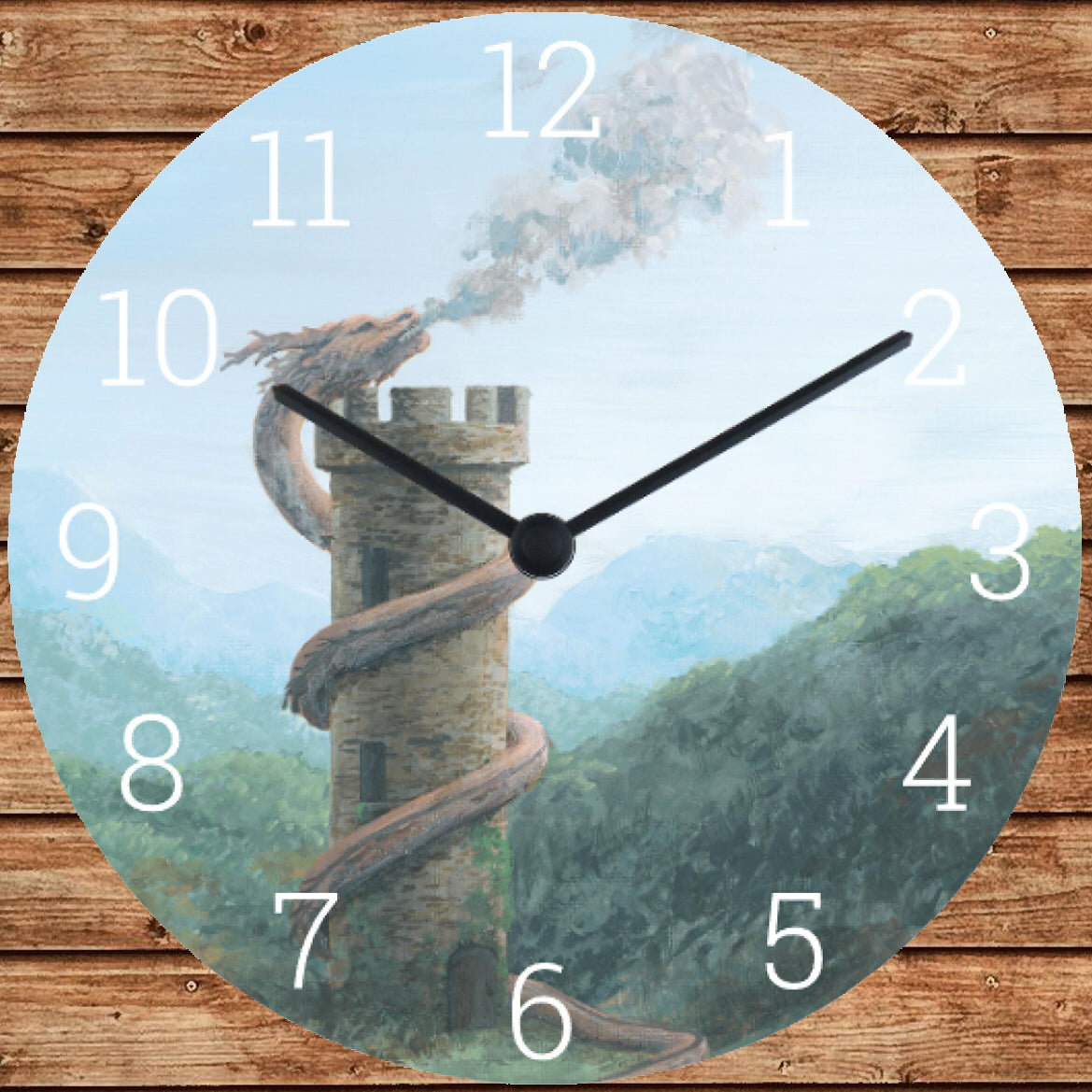 Mystical wall clock: hours of enchantment with my painting 'Autumn'