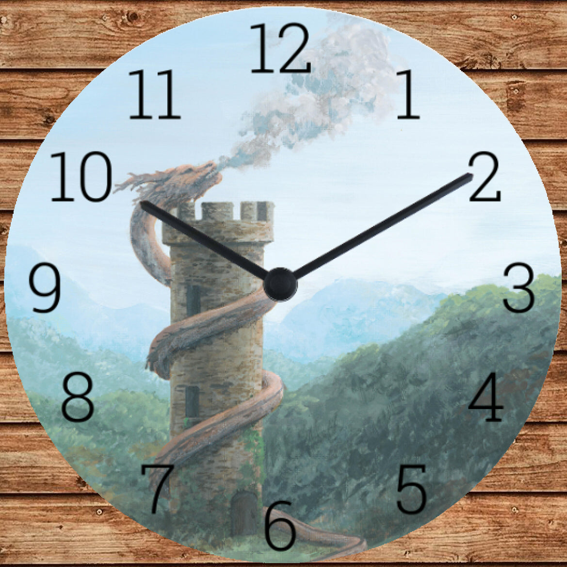 Mystical wall clock: hours of enchantment with my painting 'Autumn'