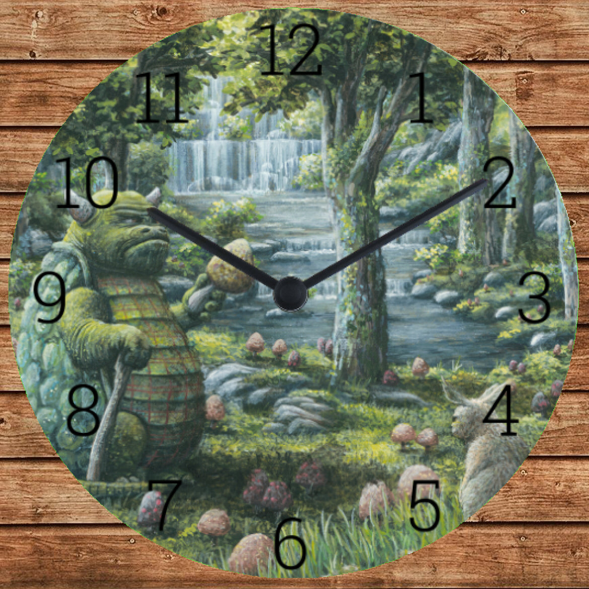 Mystical wall clock: hours of enchantment with my painting 'Kwakkulus the food expert'