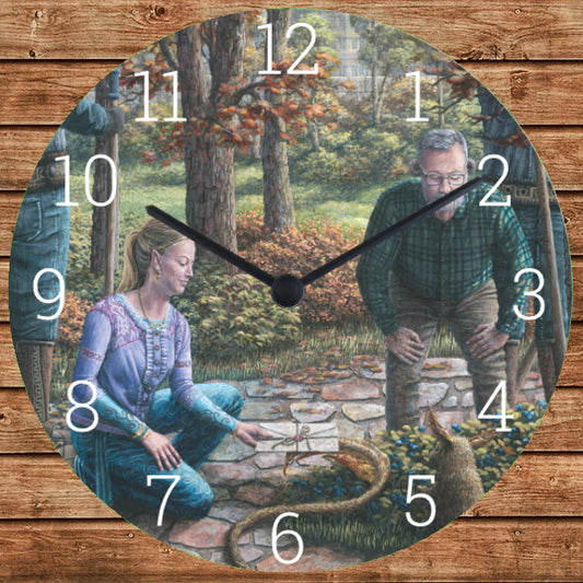 Mystical wall clock: hours of enchantment with my painting "For me?"