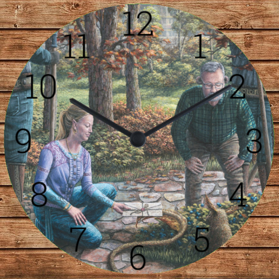 Mystical wall clock: hours of enchantment with my painting "For me?"