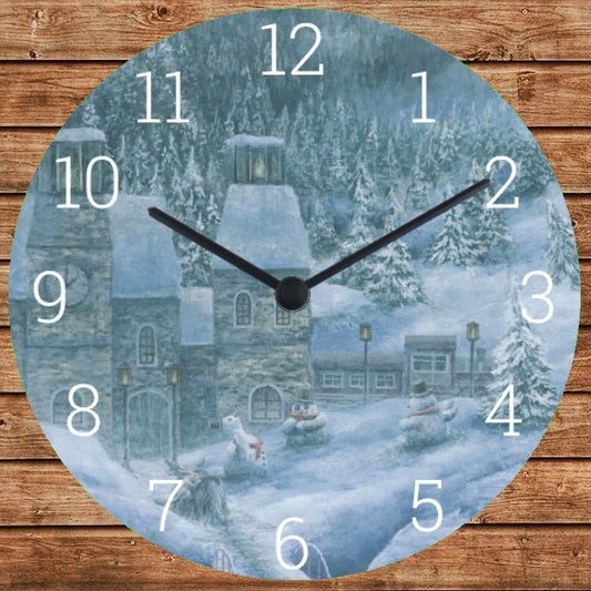 Mystical wall clock: hours of enchantment with my painting 'Winter'